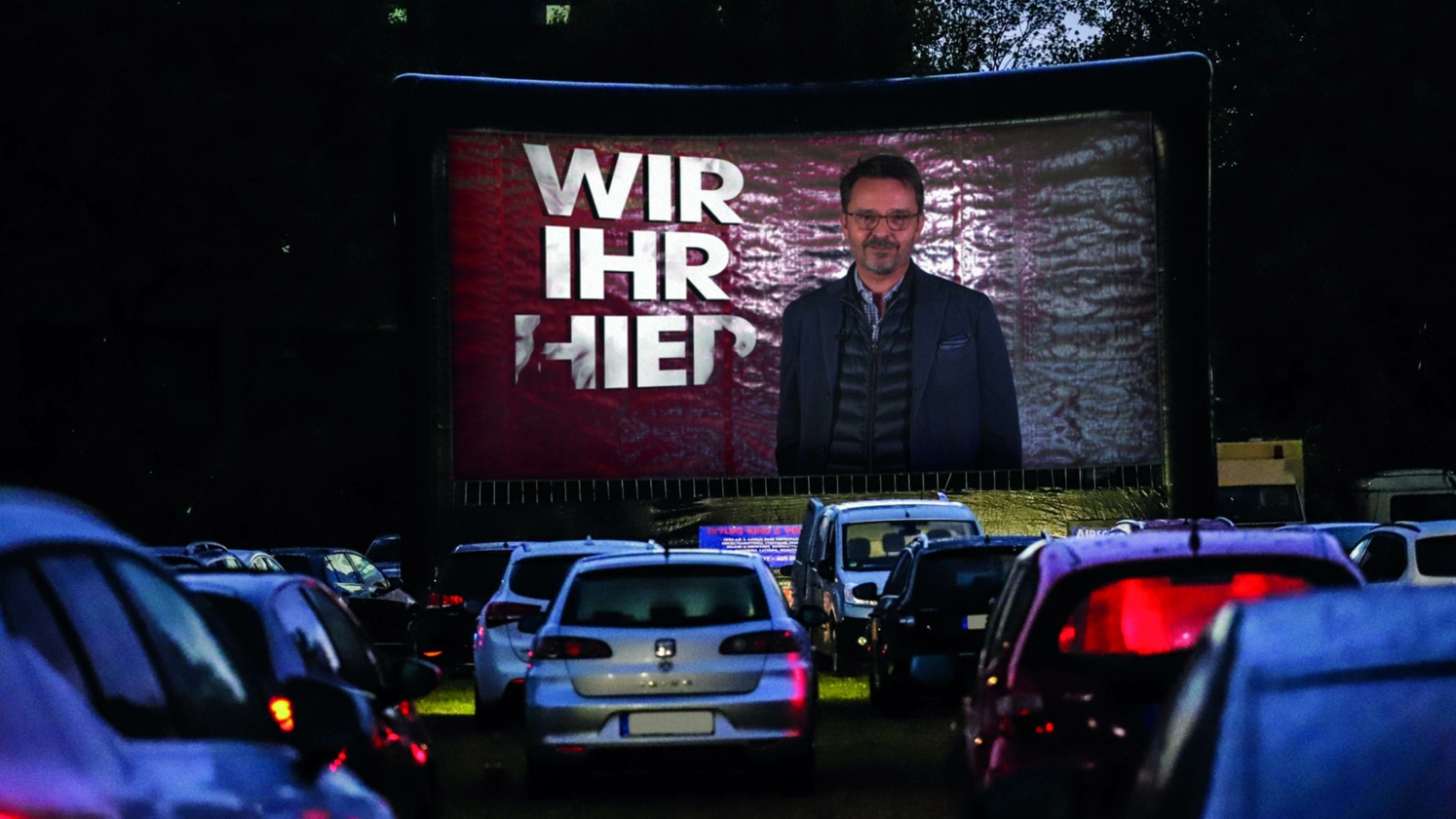 WIR IHR HIER Aktion im Autokino