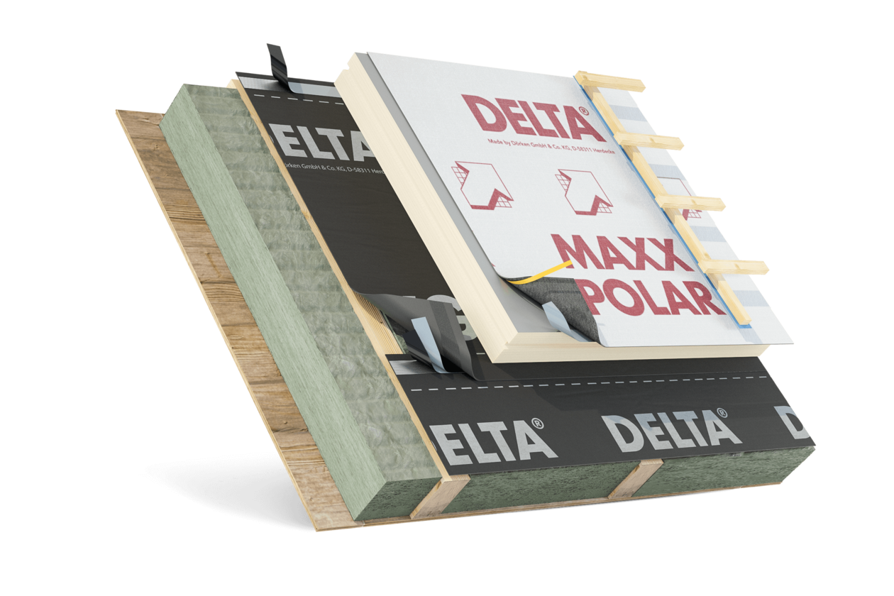 DELTA®-MAXX POLAR in der Anwendung bei einer Dachsanierung