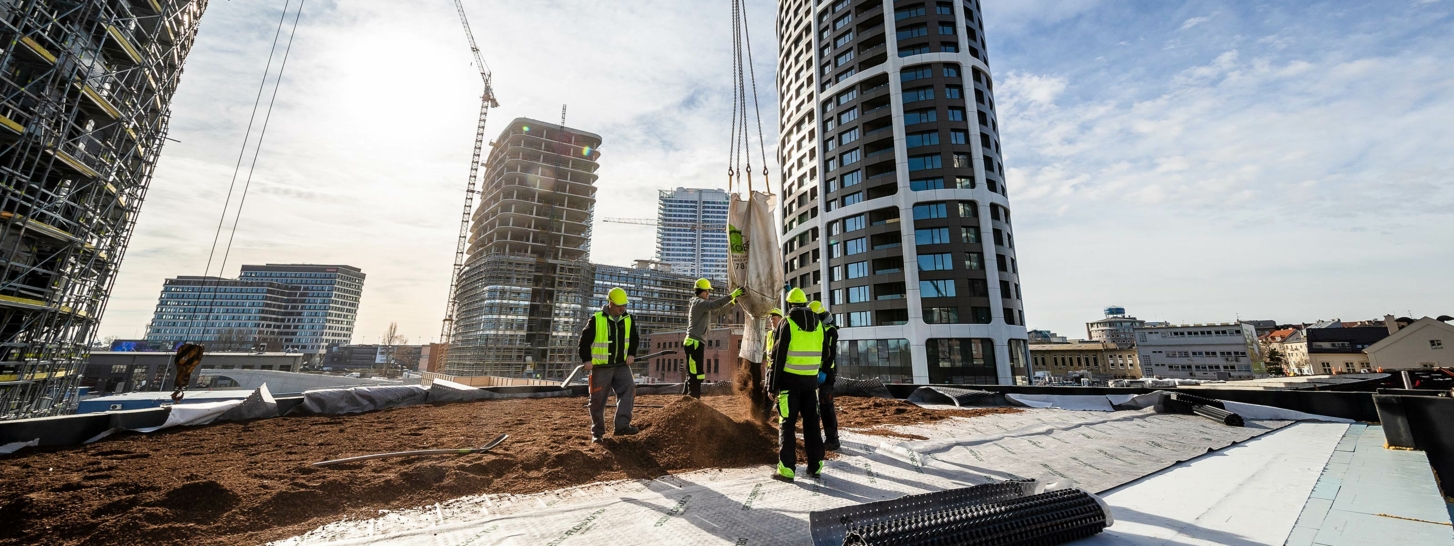 DELTA®-FLORAXX TOP on the construction site